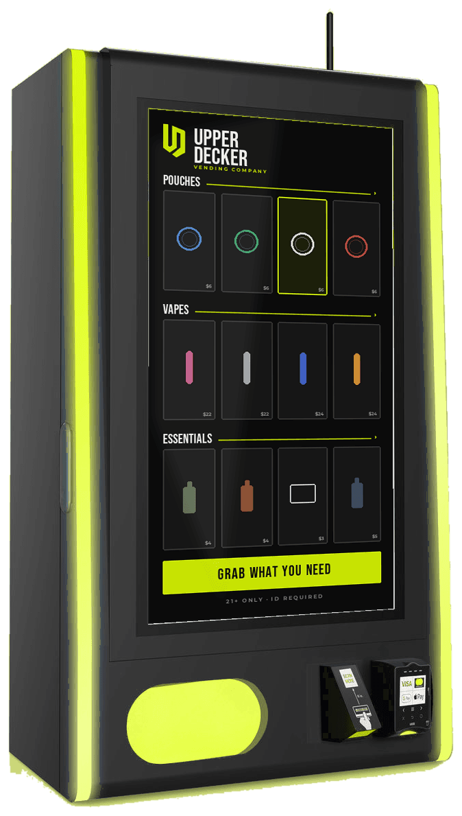 Upper Decker Mega Wall 2.0 high-capacity wall-mounted vending machine